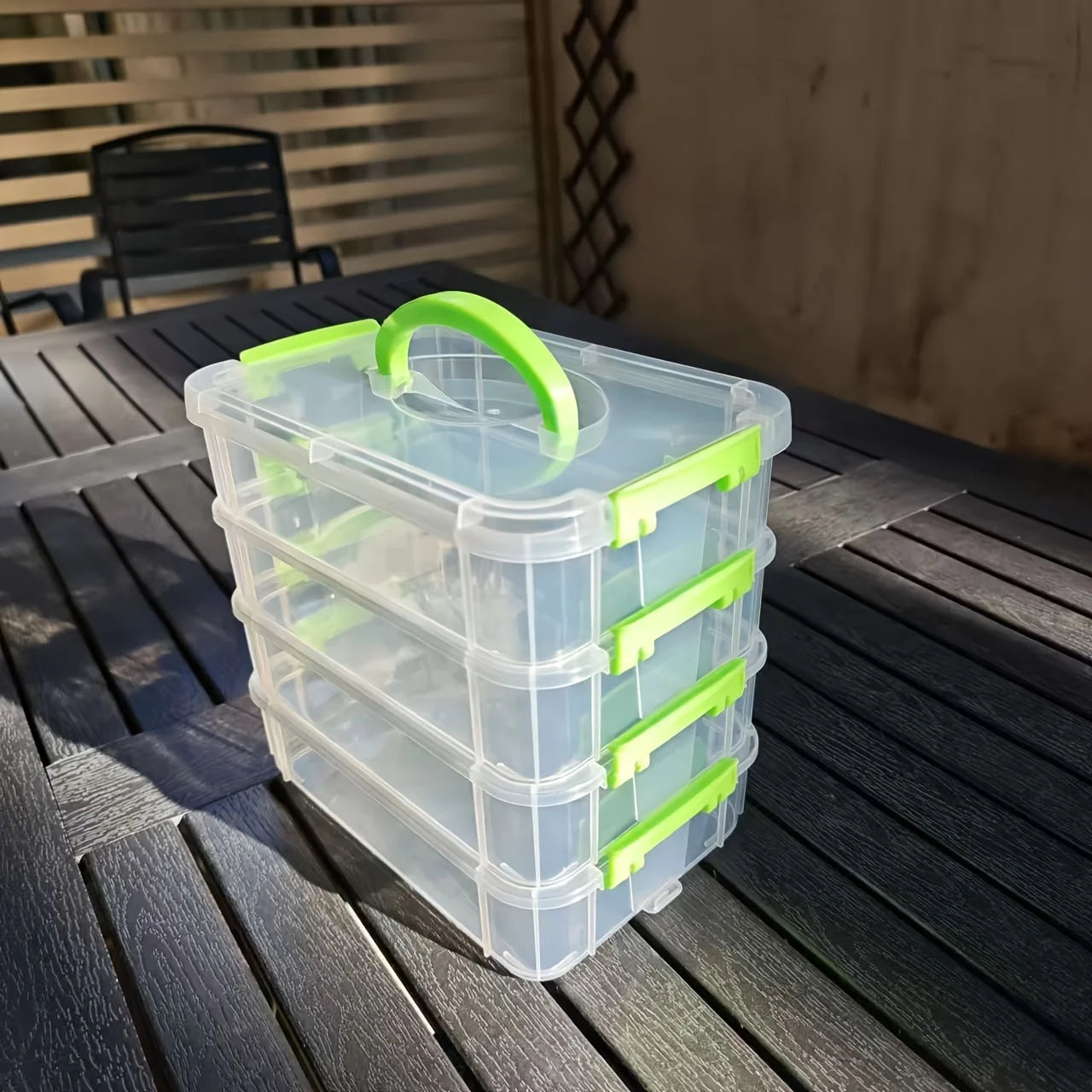 4-layer Transparent Plastic Storage Box