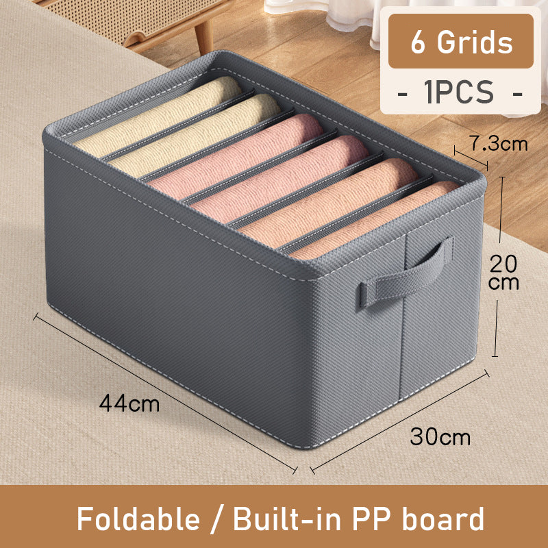 Foldable Clothes Organizer Box with Compartments