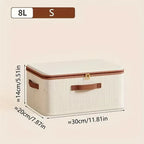 Large Fabric Storage Box with Lid for Clothes and Blankets