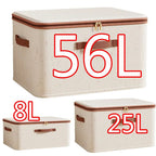Large Fabric Storage Box with Lid for Clothes and Blankets