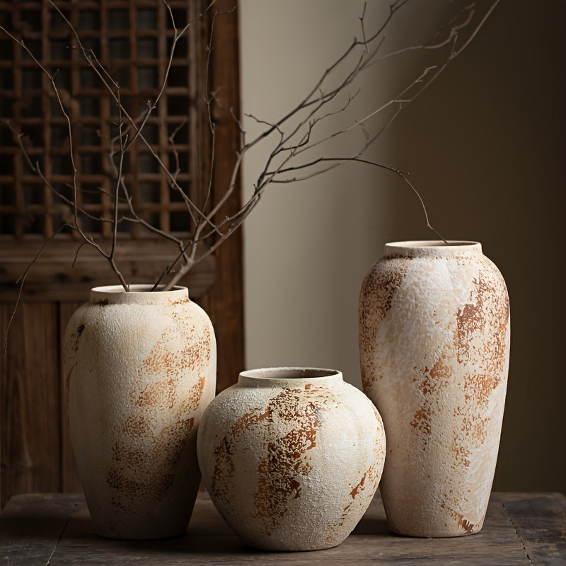 White Speckled Ceramic Flower Pot