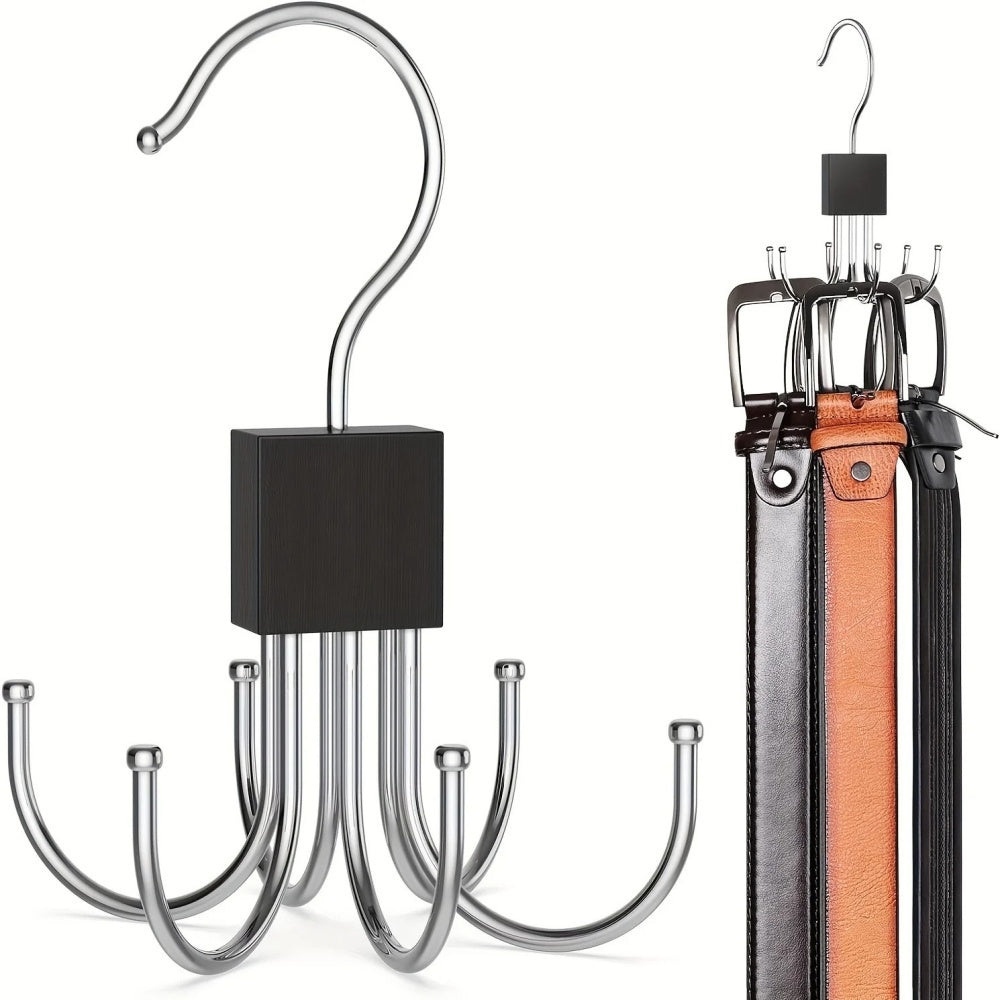 Rotating Belt and Scarf Hanger Organizer