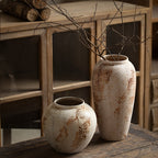 White Speckled Ceramic Flower Pot