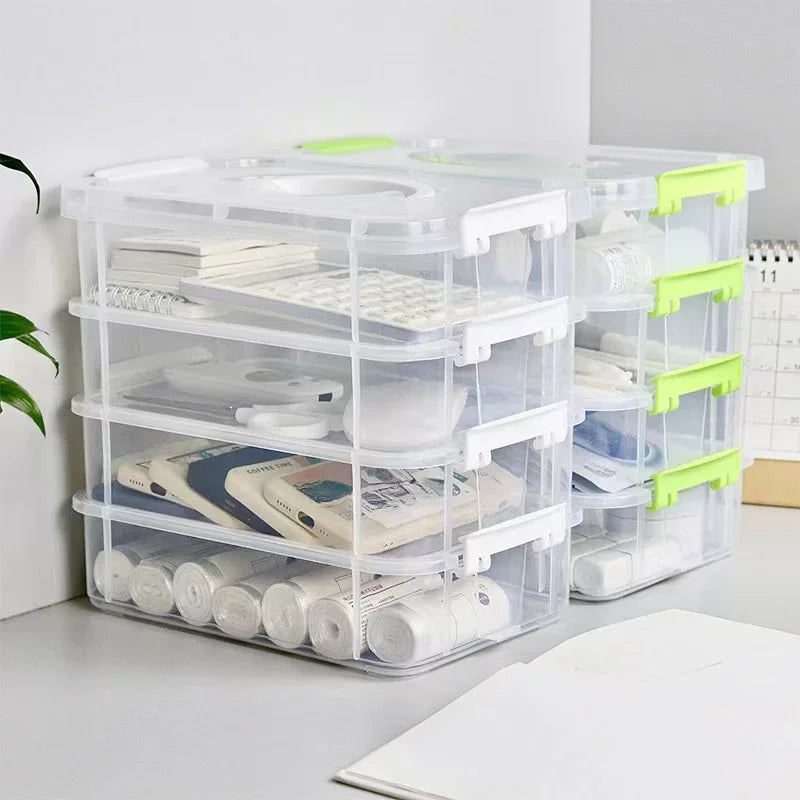4-layer Transparent Plastic Storage Box