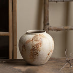 White Speckled Ceramic Flower Pot