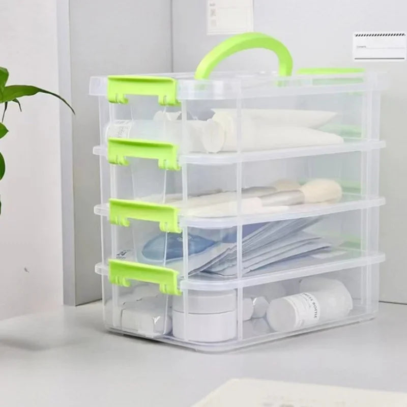 4-layer Transparent Plastic Storage Box