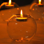 Round Glass Candle Holder