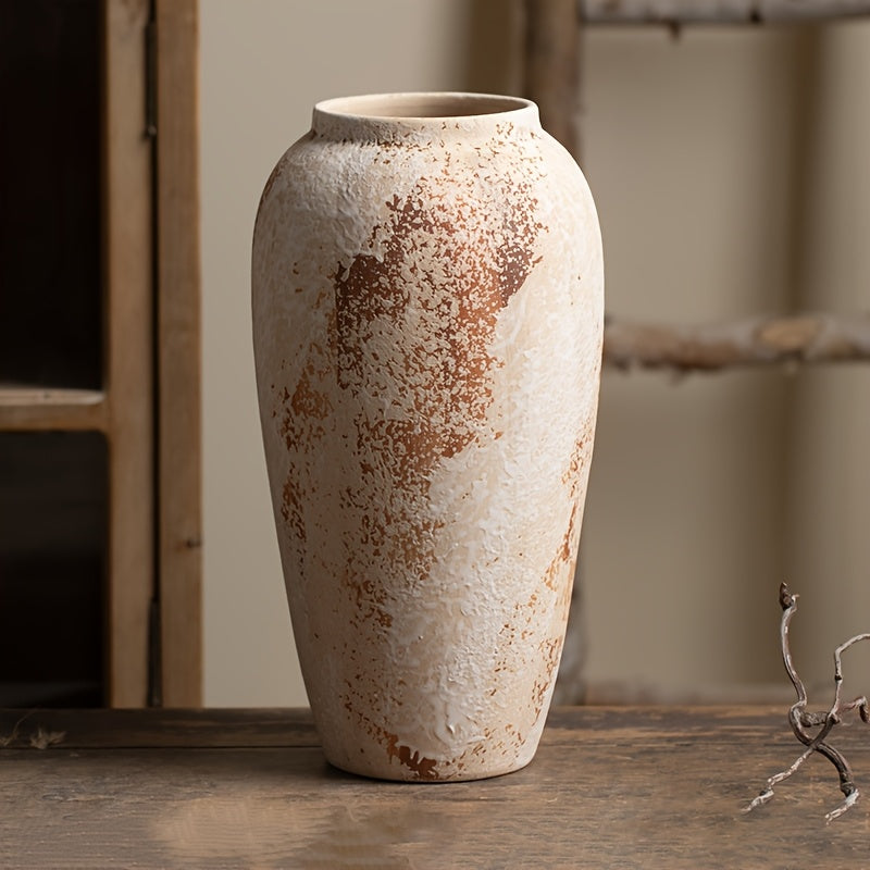 White Speckled Ceramic Flower Pot
