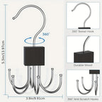 Rotating Belt and Scarf Hanger Organizer