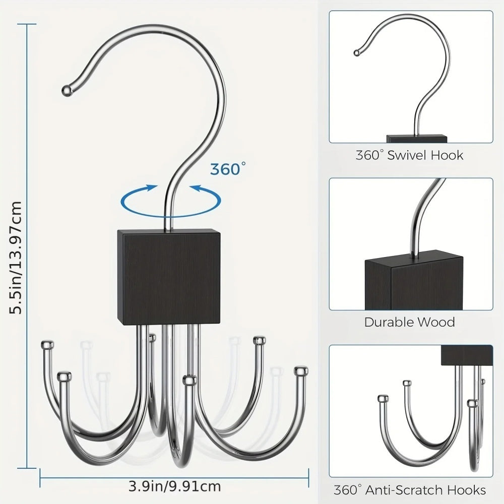 Rotating Belt and Scarf Hanger Organizer