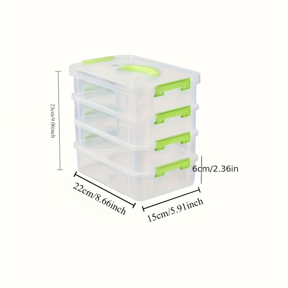 4-layer Transparent Plastic Storage Box