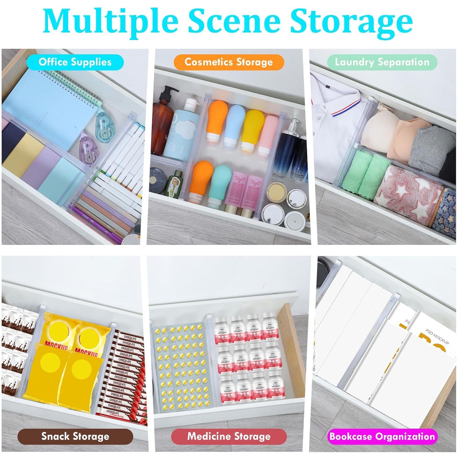 Adjustable Drawer Organizers