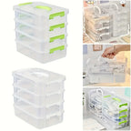 4-layer Transparent Plastic Storage Box