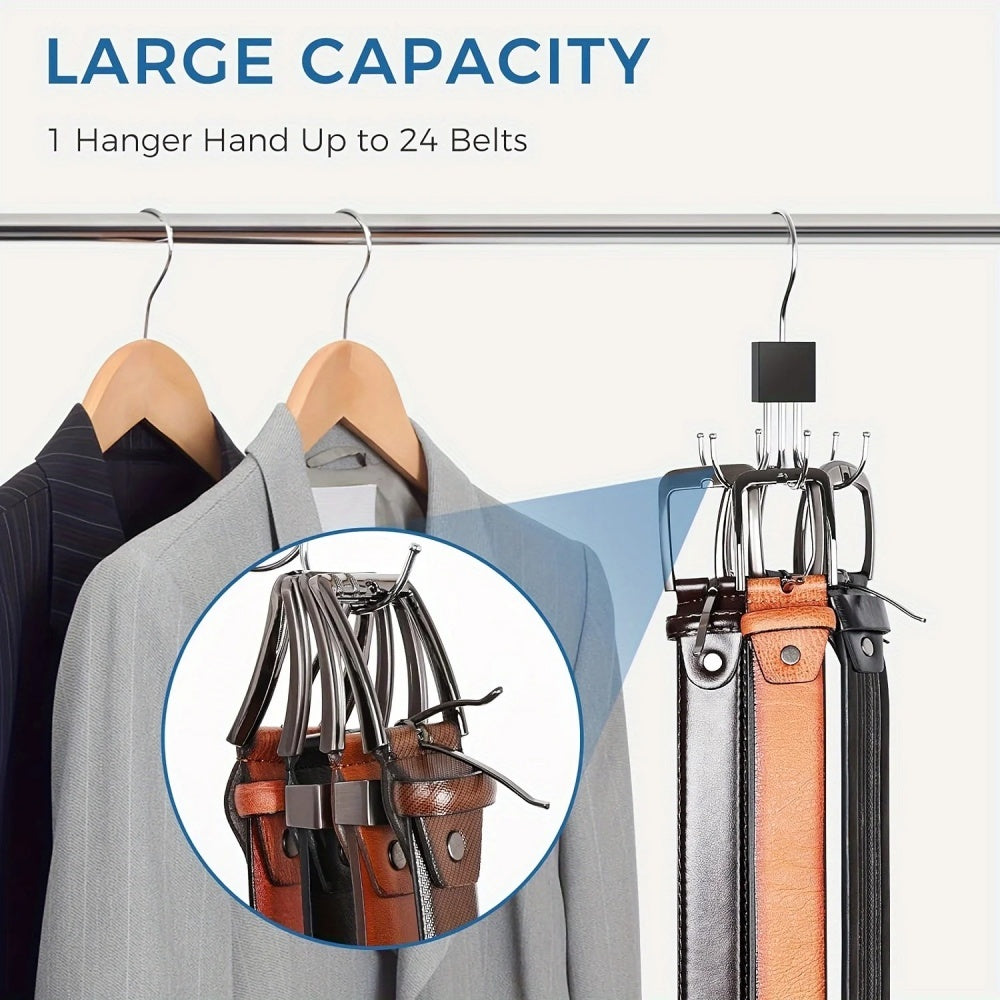 Rotating Belt and Scarf Hanger Organizer